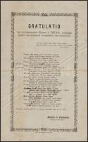 1878 Ferencvárosi egyetem latin nyelvű köszöntője