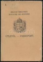 1929-1934 Magyar Királyság fényképes útlevele, bejegyzésekkel./ 1929-1934 Hungarian passport with foto