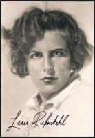 Leni Riefenstahl (1902-2003) német rendező autopen aláírása képeslapon / Autopen written signature on postcard 11x16 cm