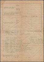 1944 Szolnok, Személyi lap nem zsidó származású illető részére kiállítva