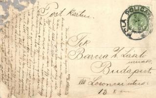 1907 Osztrák-magyar haditengerészek csoportképe Polában / K.u.K. Kriegsmarine / Austro-Hungarian mar...