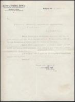 1933 Auto Control Iroda fejléces levél, 29,5x23 cm