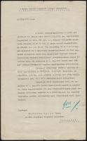 1935 Bp., A magyar királyi kincstári jogügyi igazgató által küldött levél nyugdíjba helyezésről, szá...