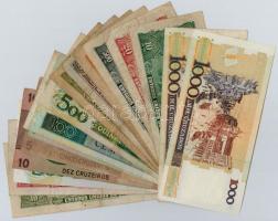 Brazília 16db-os bankjegy tétel, mind klf T:III
Brasil 16pcs of banknotes, all diff C:F