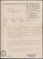 1941 Nemzetközi és Tengerentúli Szállítmányozási Vállalat, fejléces levél, 29,5x23 cm