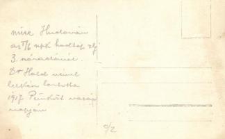 1917 Tábori mise Hudovén az I/6. üpk. hadtáp zászlóalj 3. századánál pünkösd vasárnapján, Dr. Hald n...