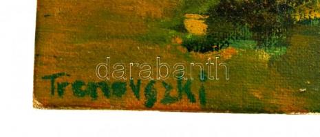 Selmeczi-Trenovszki Mónika (1986-) Megálló. Olaj, vászon-karton, jelzett, 30×40 cm