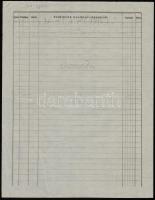 cca 1910-1920 A Vörös Újság nyomdájának kitöltetlen számlája