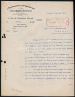 1938 Cie Internationale des Wagons-Lits et des Grand Express Européens kitöltött levélpapírjai, 4 db