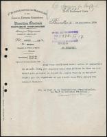 1938 Cie Internationale des Wagons-Lits et des Grand Express Européens kitöltött levélpapírjai, 4 db