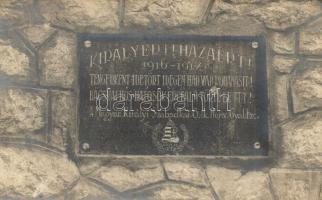 Királyért! Hazáért! 1916-1917. A Magyar Királyi Szabadkai 6. Honvéd Gyalogezred emléktáblája / WWI K.u.K. military infantry regiment heroes memorial plaque. photo