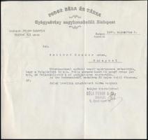 1930 Fodor Béla és Társa Gyógynövény nagykerekedők, díszes fejléces levél, 21x22 cm