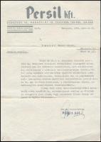 1942 Persil Kft., díszes fejléces levél, 30x21 cm
