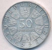 Ausztria 1966. 50Sch Ag "150 éves az Osztrák Nemzeti Bank" T:2 Austria 1966. 50 Schilling ...