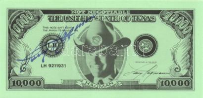 The United States of Texas 10.000$ "Larry Hagman" gúnypénz T:I