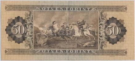 1951. 50Ft nyomdai papírránccal T:II
Adamo F18