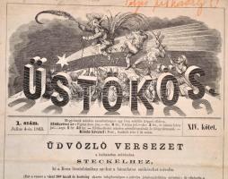 1863 Üstökös, humoristico-belletrisztikus hetilap, VI. évf. XIV. kötet(,második majdnem teljes félév...