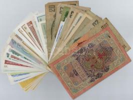Vegyes: 60db-os papírpénz tétel, nagyrészt Kelet-európai és indiai bankjegyek, közte sok hajtatlan é...