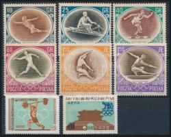 1956-1965 Olimpia motívum 6 db sor + 6 klf önálló érték, 1956-1965 Olimpics 6 sets + 6 stamps