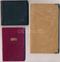 4 db különböző méretű telefonszám regiszter, használatlan, 8x8,5 és 19x13 cm közti méretben