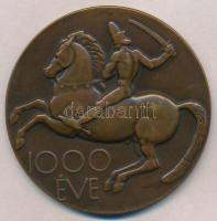 Beck Ötvös Fülöp (1873-1945) 1915. "Ezer Éve küzd a magyar" Br emlékérem (70mm) T:1- 
Hun...