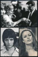 cca 1960-1970 7 db magyar színészeket ábrázoló fénykép: Andorai Péter, Kovács Kati, Dőry Virág, a Sz...