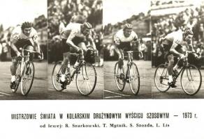 1973 R. Szurkowski, T. Mytnik, S. Szozda, L. Lis - the Peace Race winning Polish bicycle team (EK)