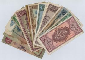 1930-1946. 19db-os vegyes pengő bankjegy tétel T:III,III-