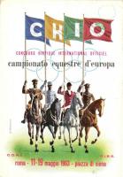 4 db modern sport motívumlap, nemzetközi sportesemények reklámlapjai / 4 modern sport motive cards, ...