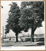 cca 1950-1960 4 db nagyobb méretű Budapest fotó, rajtuk pl a Kossuth híd. 16x24 cm