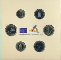 2011. 1Ft-200Ft (6xklf) "Az Európai Unió Tanácsának magyar elnöksége" forgalmi sor szettbe...