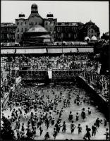 cca 1950-1970 Budapest 15 db nagyméretű jól komponált, igényes fotó, hidak, villamos, Keleti pályaud...