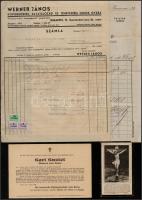 1916-1962 Temetkezéssel kapcsolatos iratok (számlák, fotók, halotti értesítők)