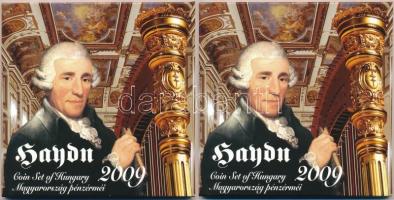 2009. 5Ft-200Ft (6xklf) forgalmi sor dísztokban, valamint 2009. Joseph Haydn Ag emlékérem PP kivitelben (12g/0.999/29mm), Magyarország pénzérméi sorozat (2x) T:BU  Adamo FO43.3