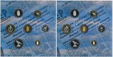 2006. 1Ft-100Ft (7xklf) "1956-os forradalom" forgalmi sor karton dísztokban (2x) T:PP 
Ad...