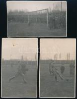 cca 1940 Katonai foci, 3 db fotólap, 8x13 cm