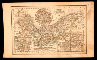 cca 1840, 18 db. német nyelvű térkép, (Preussen, Grossherzogth Oldeburg mit Birkenfeld, Die Reussisc...