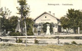 Balatongyörök, Vasútállomás. Mérei Ignác kiadása (EK)