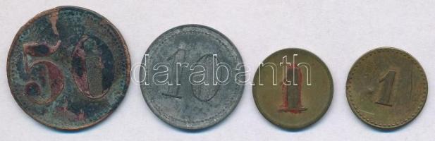 Ausztria ~1918-1920. 4db-os vegyes szükségpénz tétel, közte 50h? "Hotel Kahlenberg" T:2,2-...