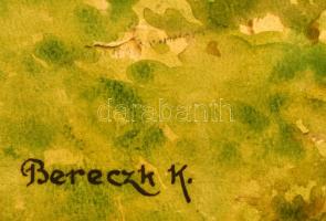 Bereczk jelzéssel: Föld út a ház mellett. Akvarell, papír, kis szakadással, 29×39 cm