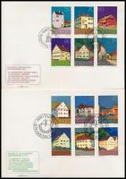 Épületek sor 2 db FDC-n, Buildings set 2 FDC