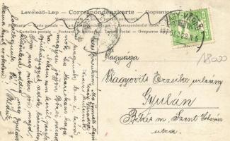 1907 Feketebátor, Batar; Vasútállomás, M. kir. posta / railway station, post office. photo (EK)