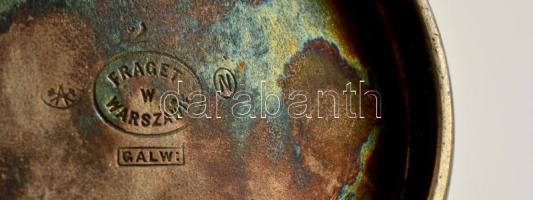 Fraget Warszawie alpakka kiöntő, jelzett, m: 8 cm