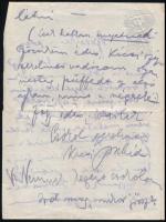 1916-1918 Személyes hangvételű levél a frontról, az császári és királyi (gyulafehérvári) 50. gyaloge...