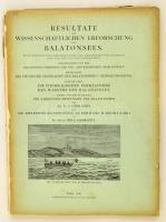 Cholnoky, v. Eugen (Cholnoky Jenő): Resultate der wissenschaftlichen Erforschung des Plattensees. Die Reflexionserscheinungen an bewegten Wasserflächen von Dr. Baron Bela Harkányi. Wien 1906. Hölzel. In parted paper binding  /A Balaton tudományos tanulmányozásának eredményei. I. kötet. 5. rész, II-III.. szakasz. Kiadói papírkötésben, szétvált fűzéssel