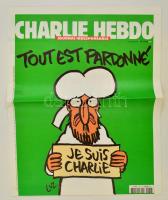 2015 A Charlie Hebdo újság terrortámadás után megjelent száma, címlapon Mohamed prófétával.