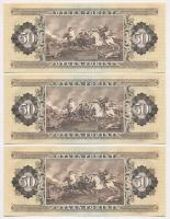 1983. 50Ft (3x) sorszámkövetők T:I,I-