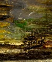 Sztelek jelzéssel: Havasi táj. Olaj, karton, keretben, 35×39 cm