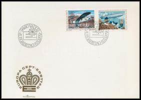 History of the postal and telecommunications industry set + set in corner blocks of 4 + FDC A postai...