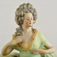 Teababa, jelzés nélkül, kézzel festett porcelán, hibátlan, m:28 cm